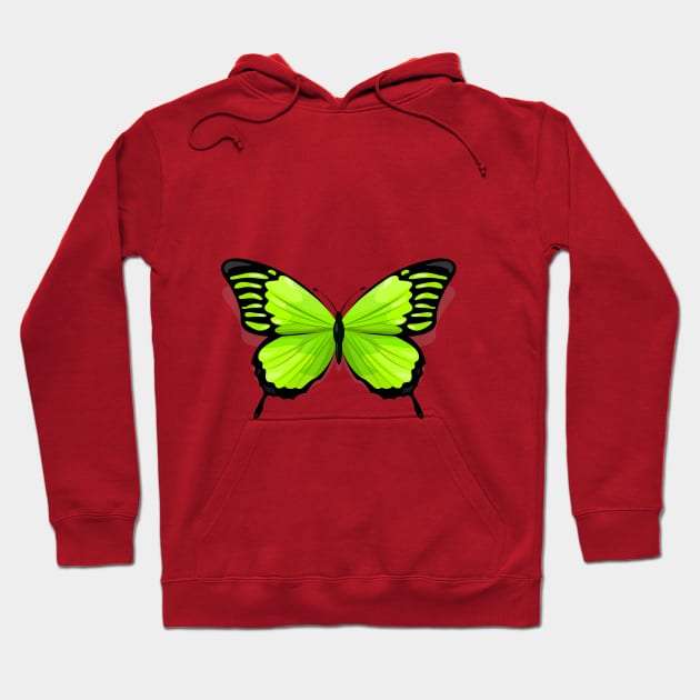 Green Butterfly Hoodie by Mako Design 